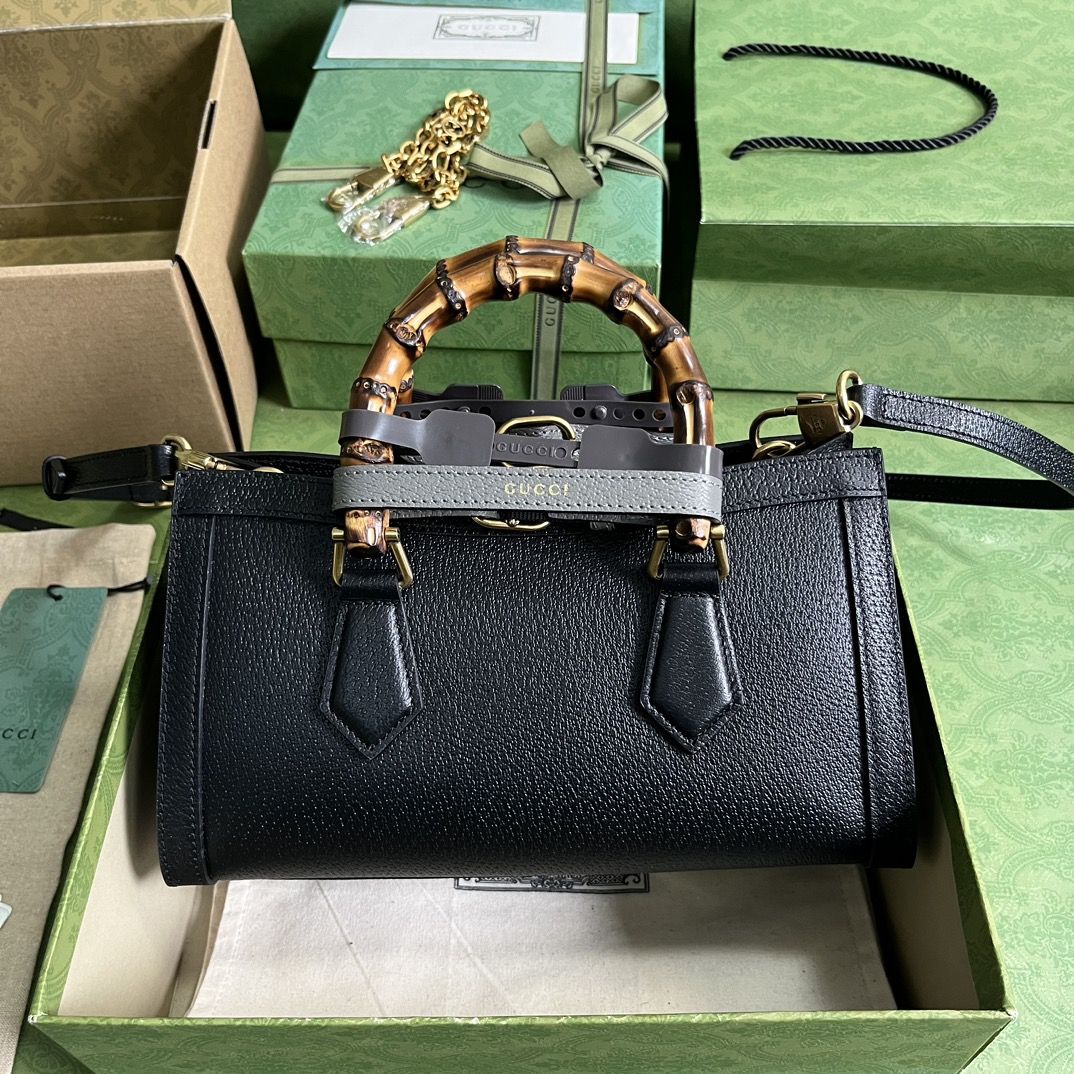 Gucci Diana Small Shoulder Bag Black Leather