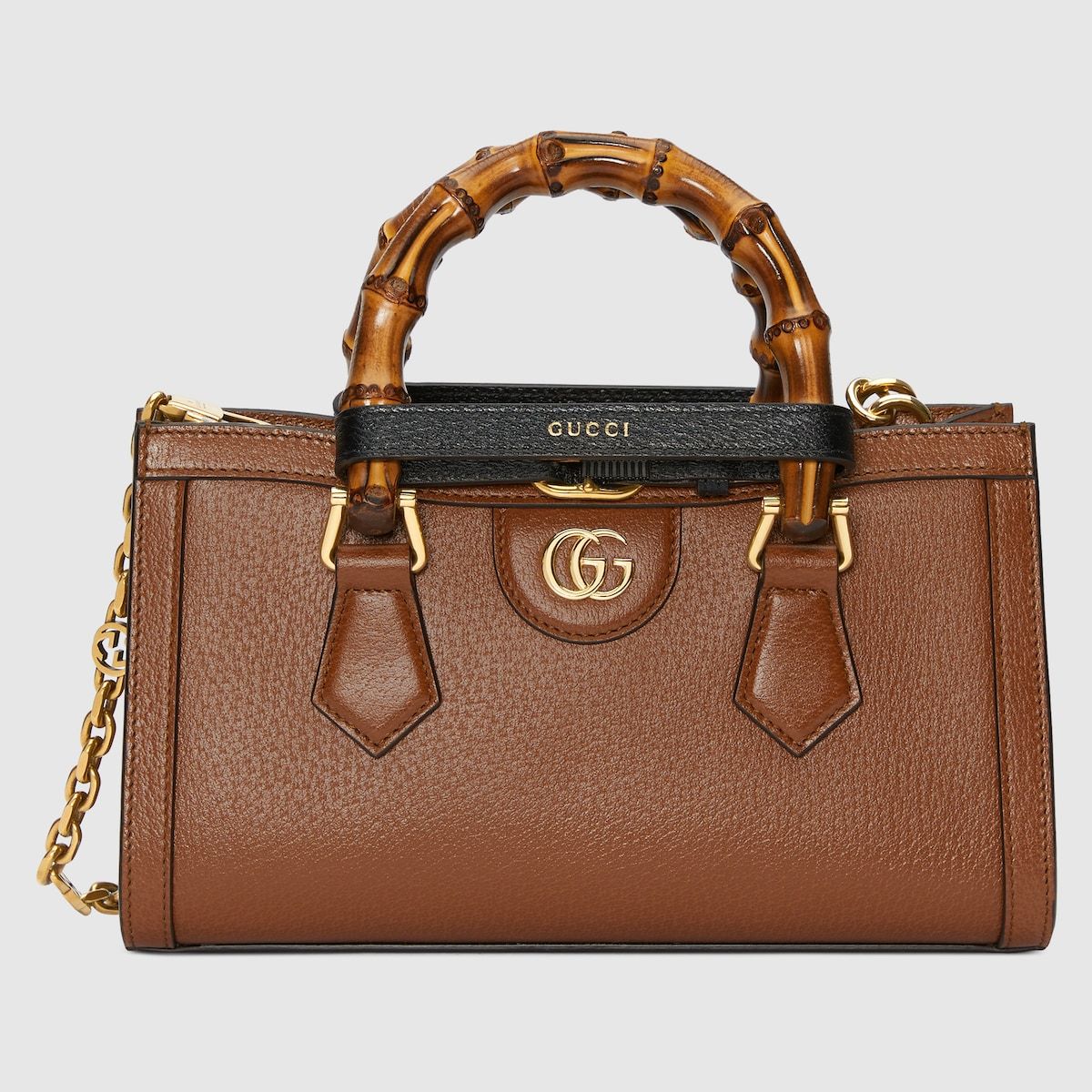 Gucci Diana Small Shoulder Bag Brown Leather