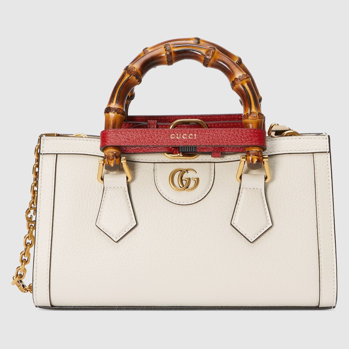 Gucci Diana Small Shoulder Bag White Leather