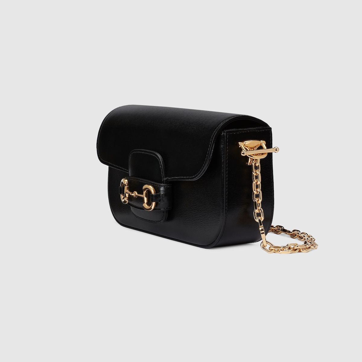 Gucci Horsebit 1955 Small Shoulder Bag Black Leather