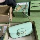 Gucci Horsebit 1955 Small Shoulder Bag Light Green Leather