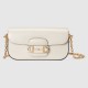 Gucci Horsebit 1955 Small Shoulder Bag White Leather