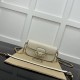 Gucci Horsebit 1955 Small Shoulder Bag White Leather