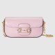 Gucci Horsebit 1955 Small Shoulder Bag Pink Leather