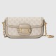 Gucci Horsebit 1955 Shoulder Bag Beige And White