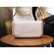 Gucci Horsebit 1955 Shoulder Bag Beige And White