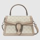 Gucci Small Dionysus Top Handle Bag Beige And White Supreme