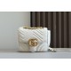 Gucci Gg Marmont Mini Shoulder Bag White Leather