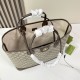 Gucci Ophidia Medium Tote Bag Beige And Ebony Supreme