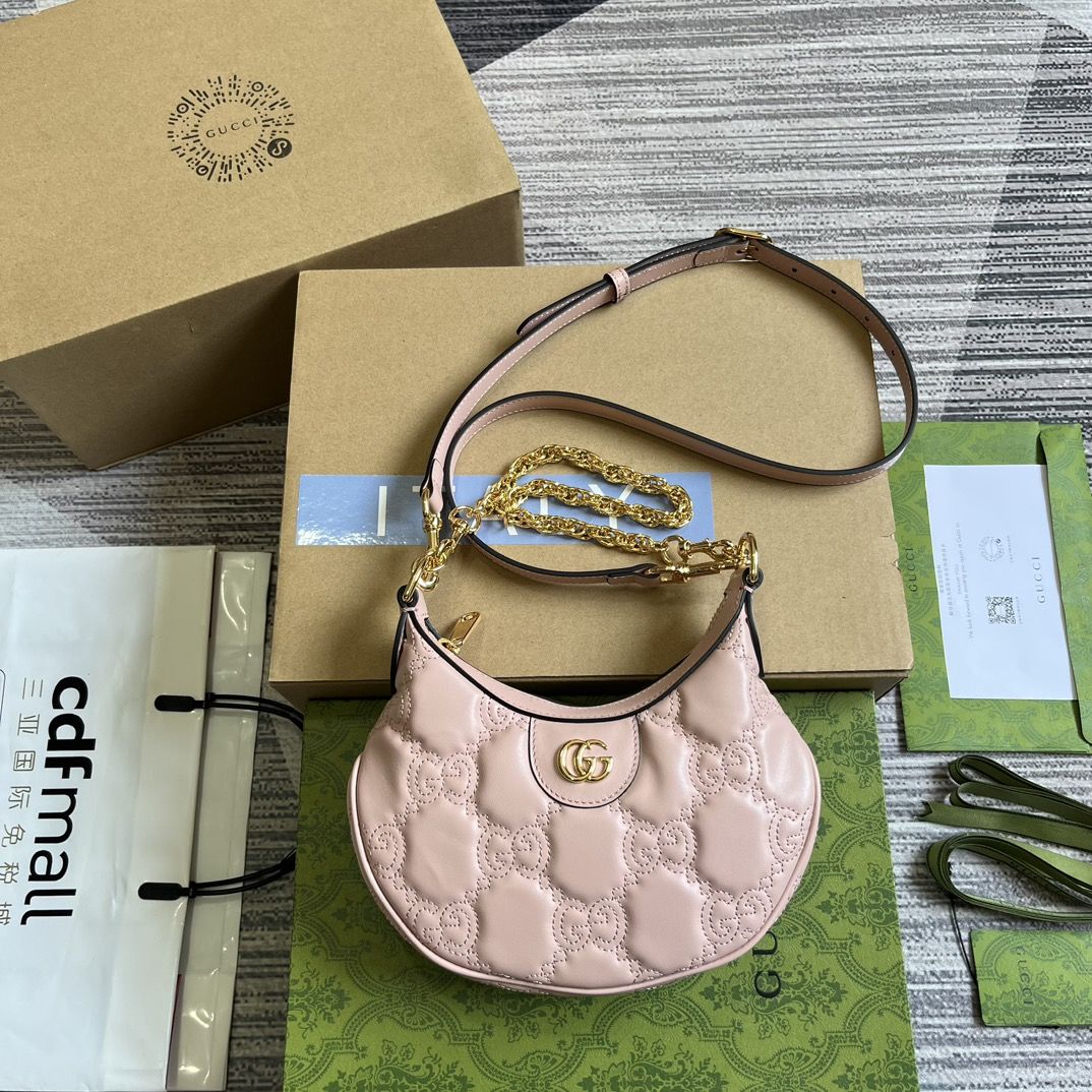 Gucci Gg Matelassé Mini Bag Light Pink Leather