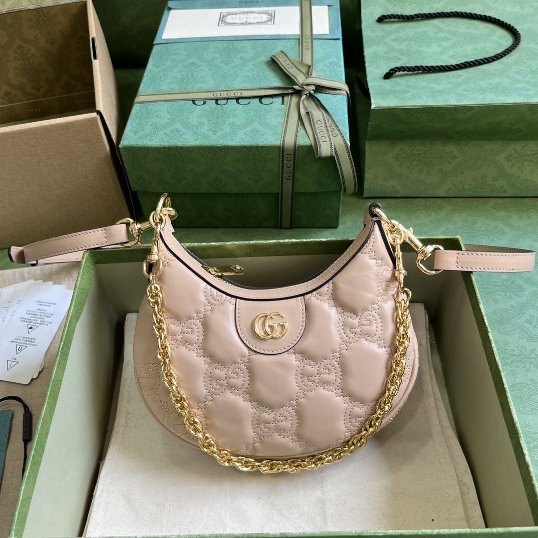 Gucci Gg Matelassé Mini Bag Beige Leather