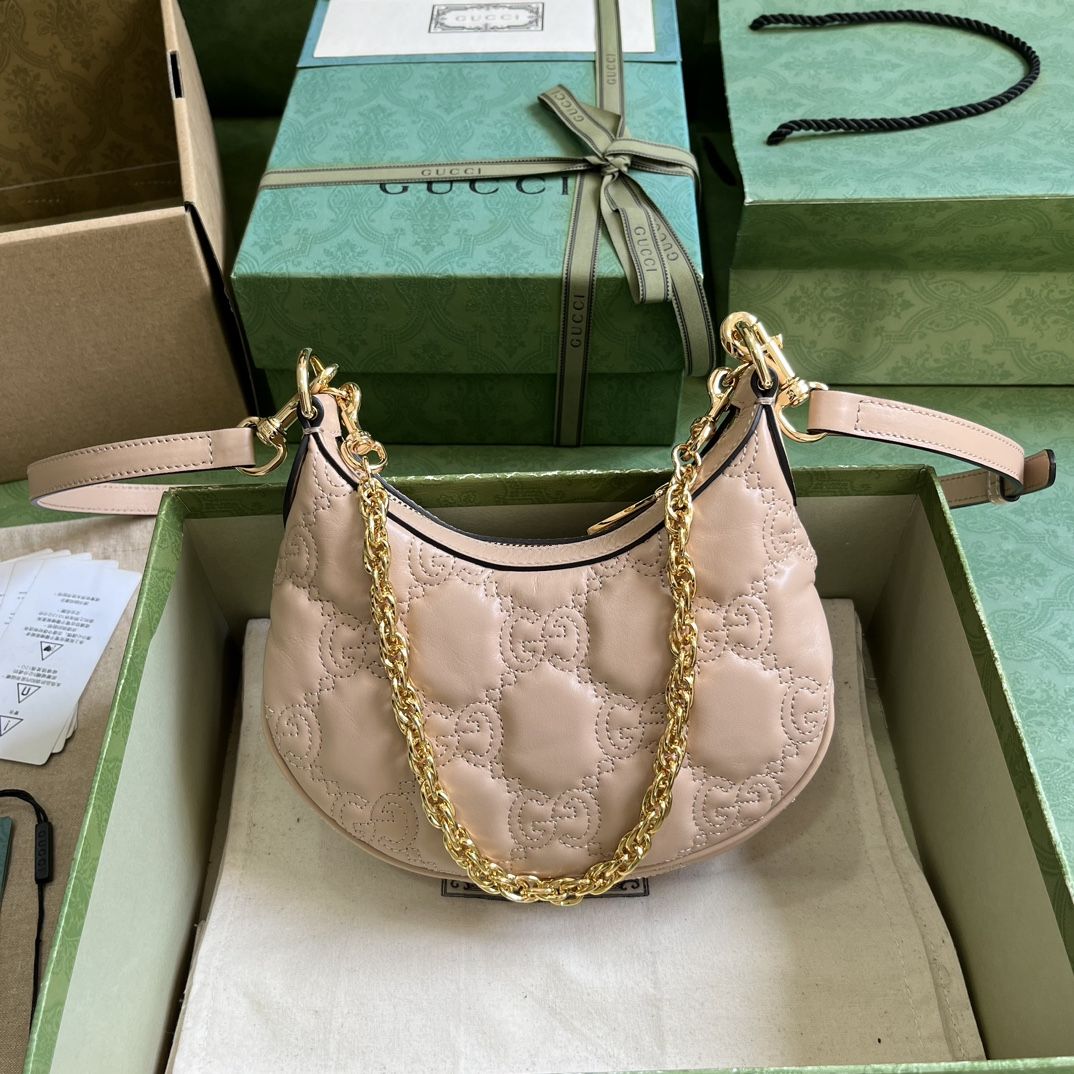 Gucci Gg Matelassé Mini Bag Beige Leather