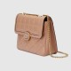 Gucci Deco Small Shoulder Bag Rose Beige Leather