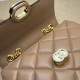 Gucci Deco Small Shoulder Bag Rose Beige Leather