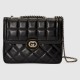 Gucci Deco Small Shoulder Bag Black Leather