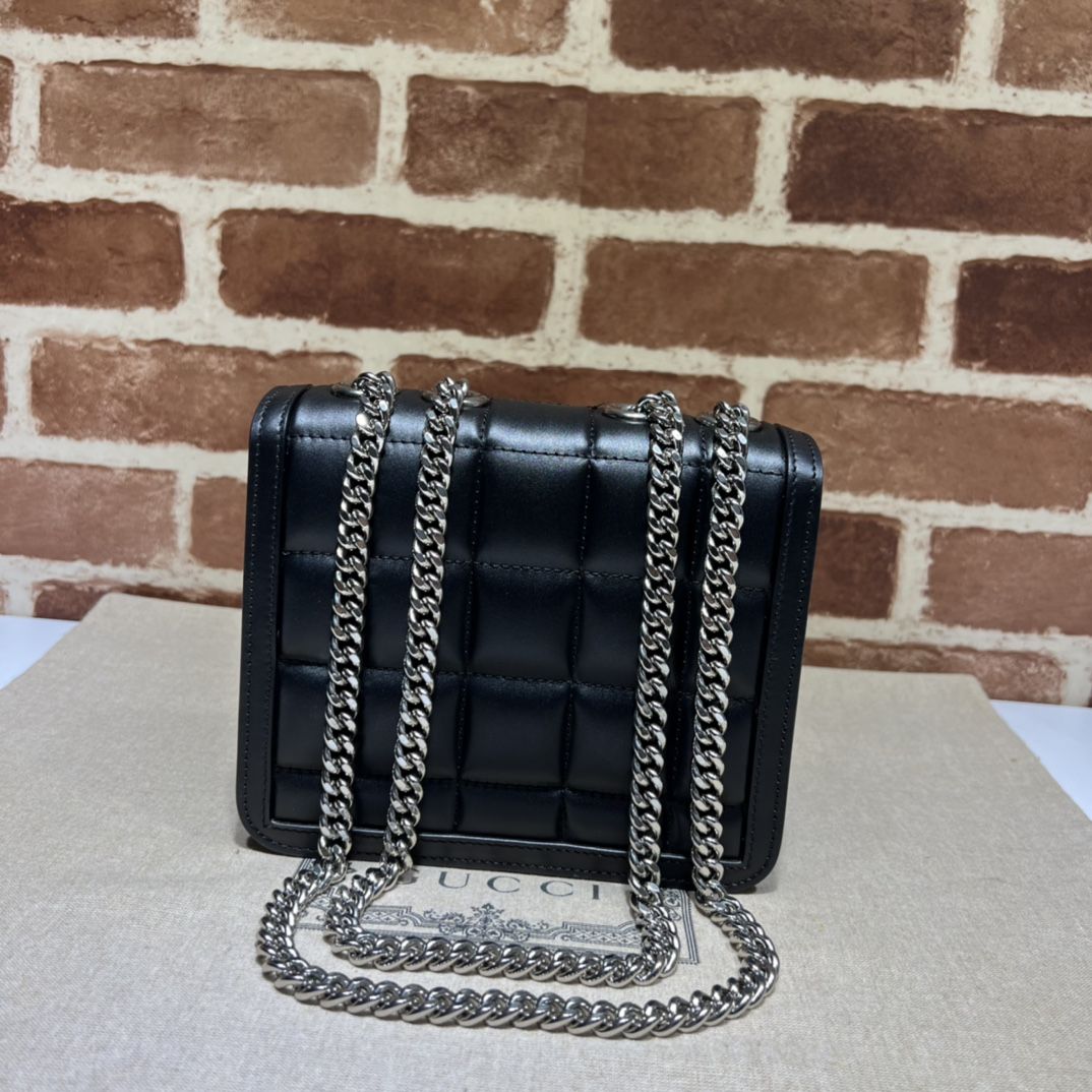 Gucci Deco Mini Shoulder Bag Black Leather