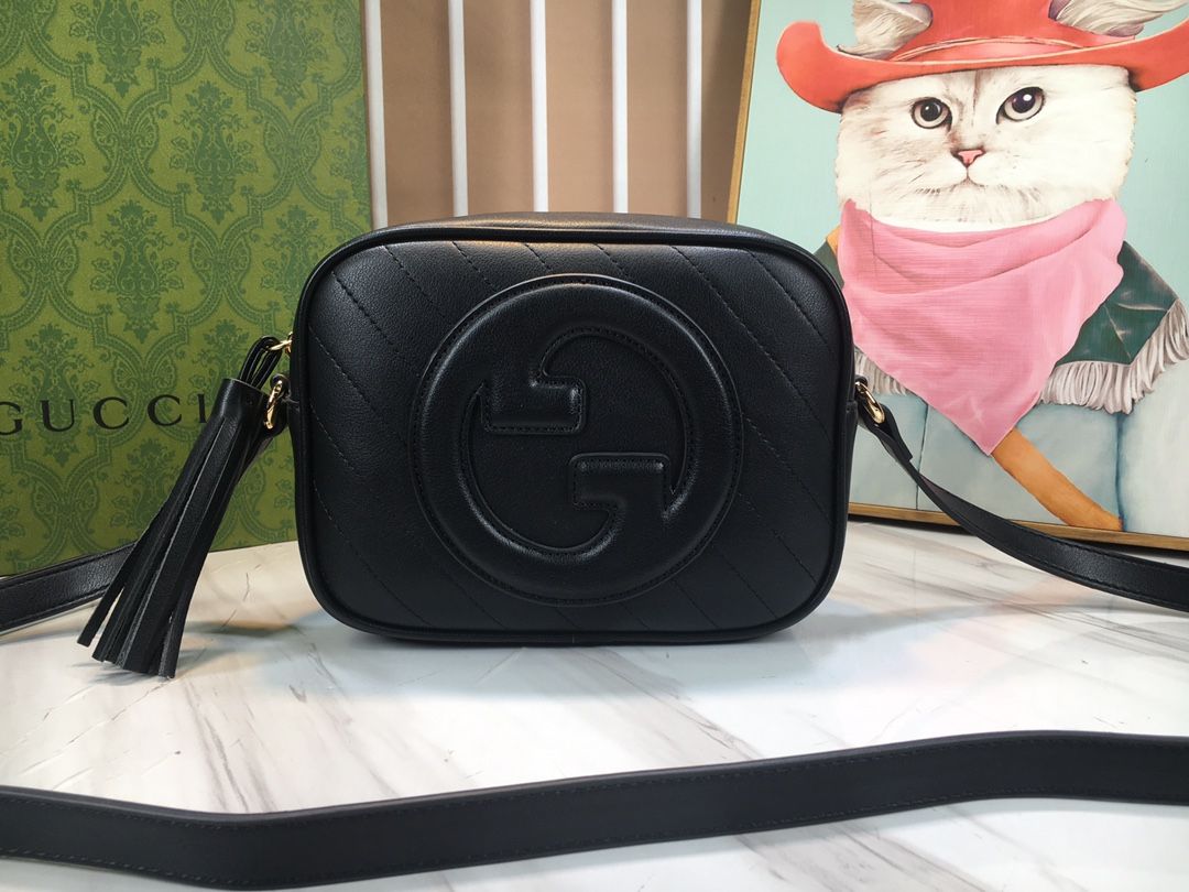 Gucci Blondie Small Shoulder Bag Black Leather