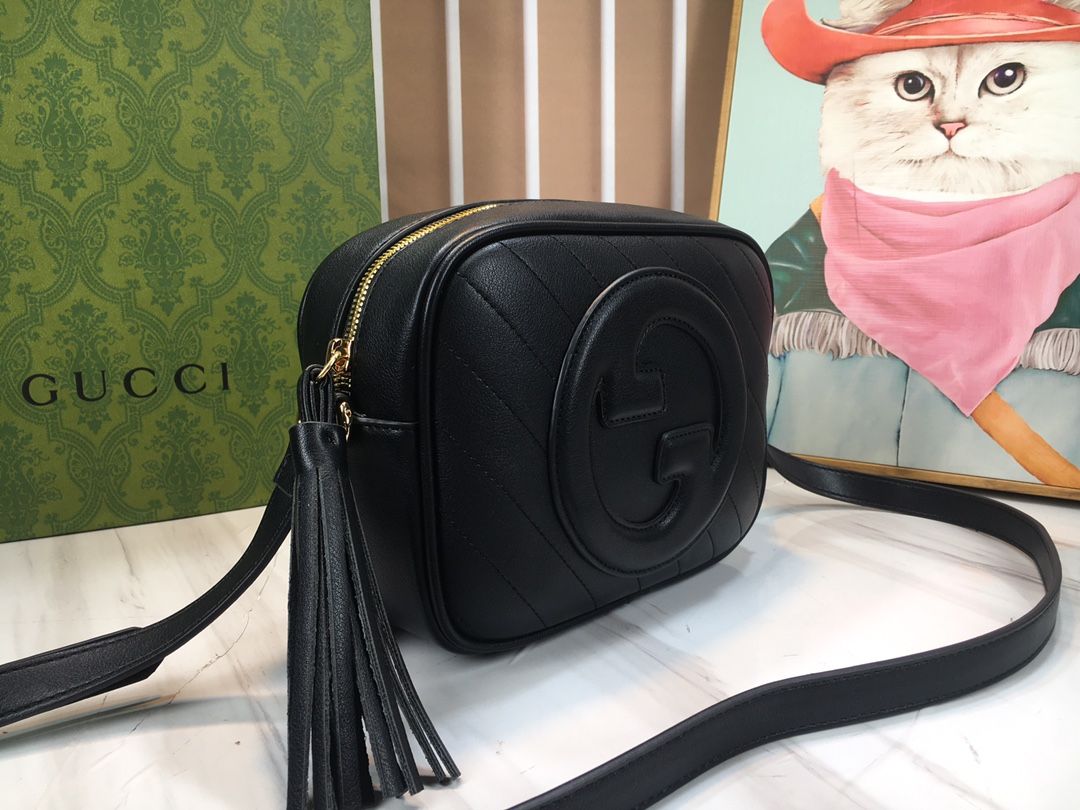 Gucci Blondie Small Shoulder Bag Black Leather