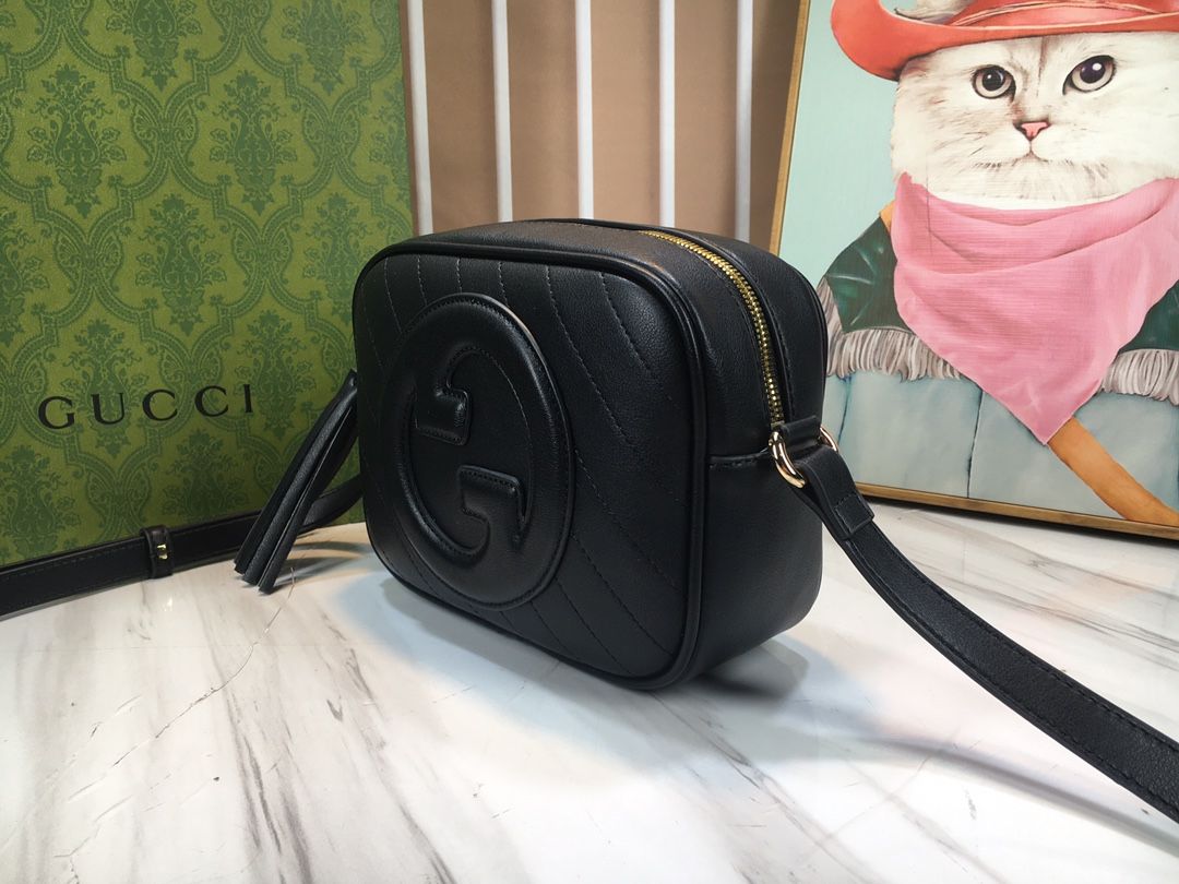 Gucci Blondie Small Shoulder Bag Black Leather