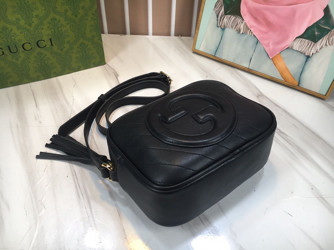 Gucci Blondie Small Shoulder Bag Black Leather