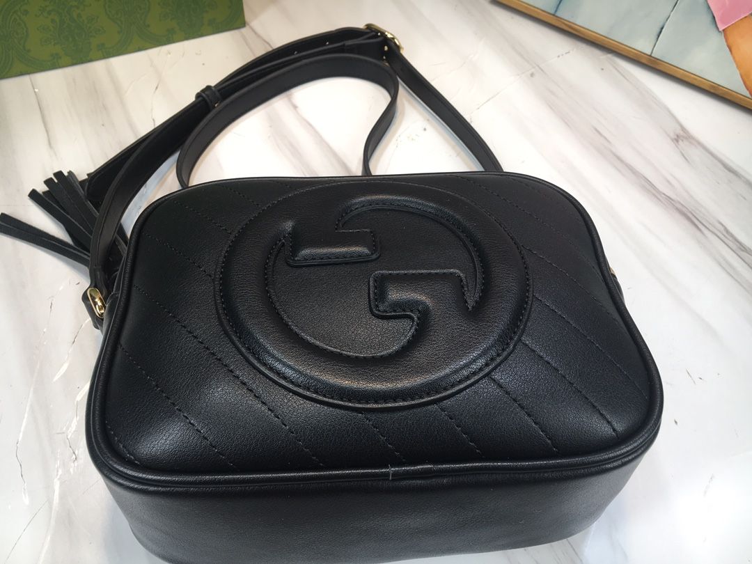 Gucci Blondie Small Shoulder Bag Black Leather