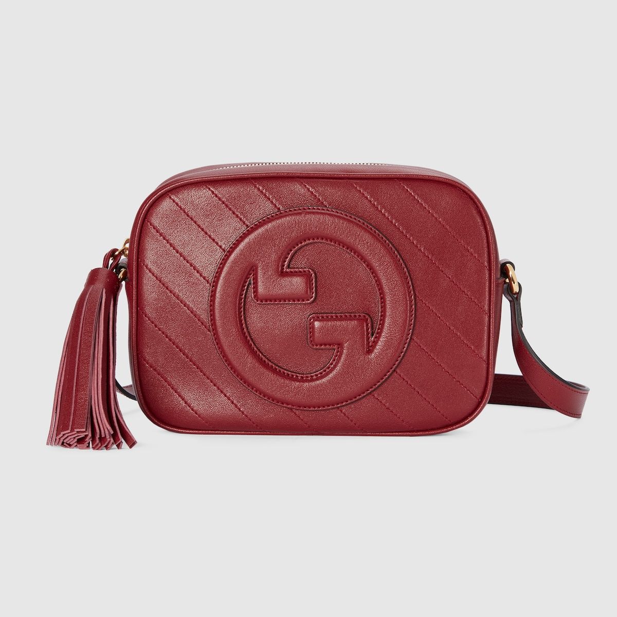 Gucci Blondie Small Shoulder Bag Red Leather