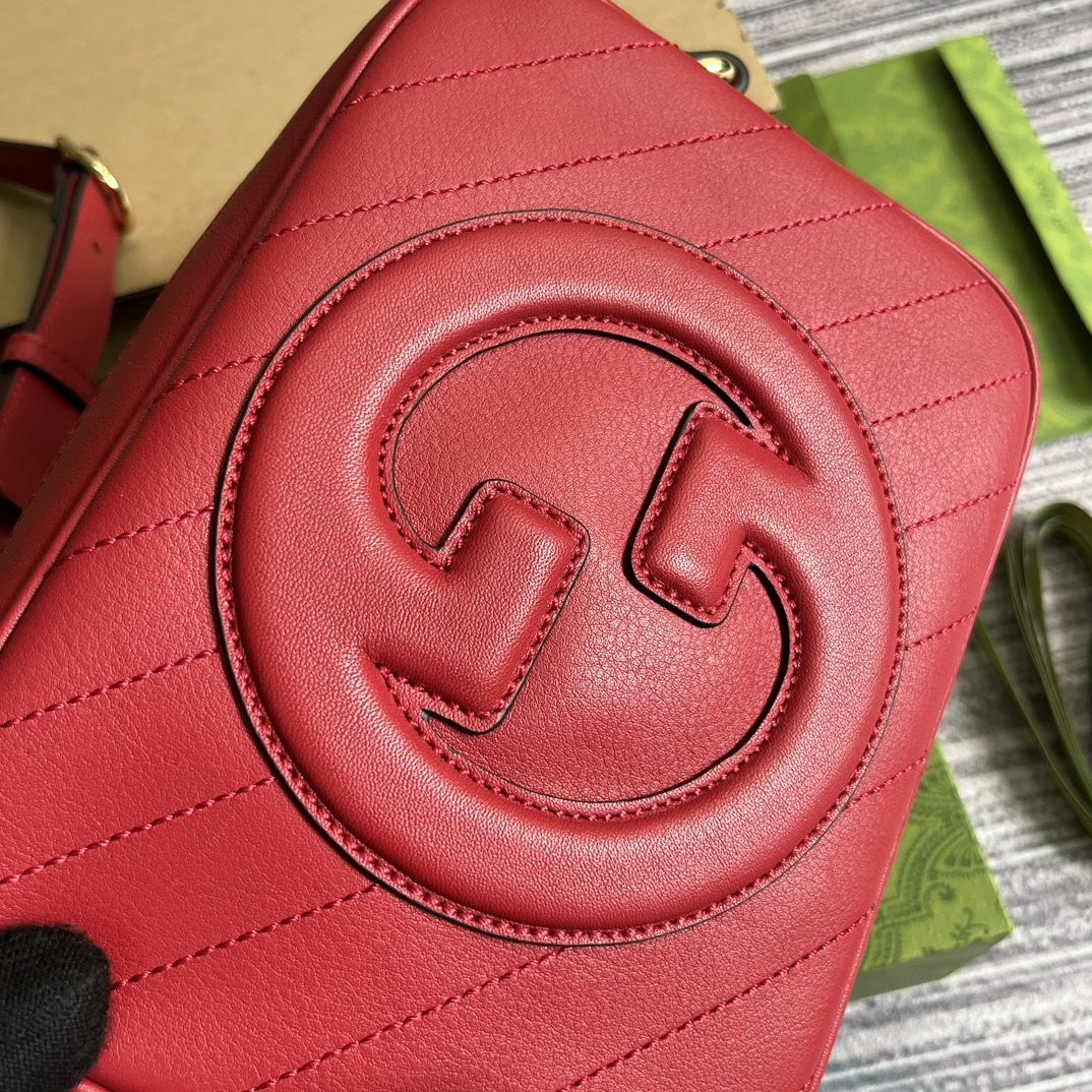 Gucci Blondie Small Shoulder Bag Red Leather