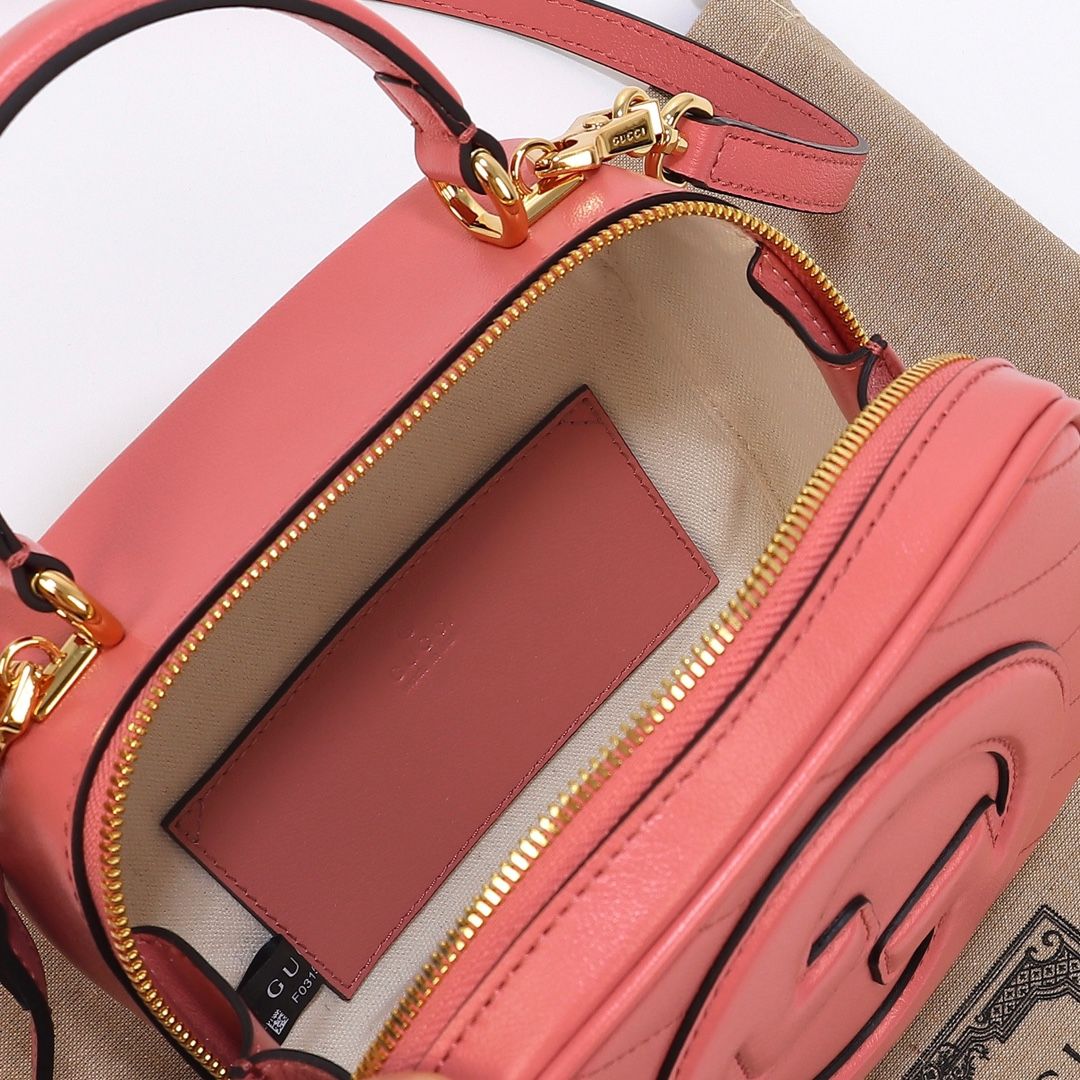 Gucci Blondie Top Handle Bag Pink Leather