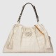 Gucci Deco Medium Tote Bag White Leather