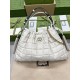 Gucci Deco Medium Tote Bag White Leather