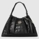 Gucci Deco Medium Tote Bag Black Leather