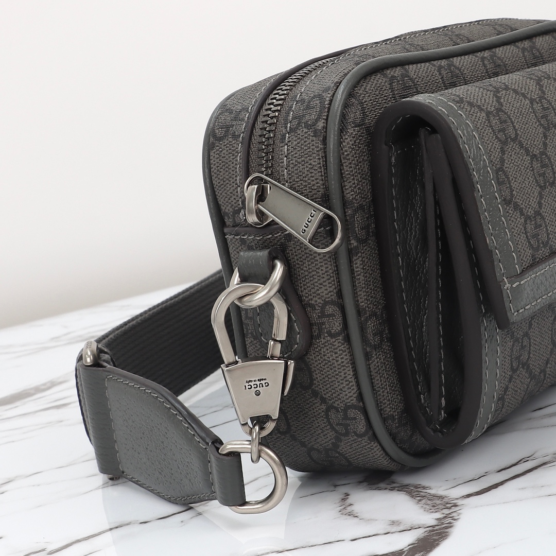 Gucci Ophidia Gg Mini Bag Grey And Black Supreme