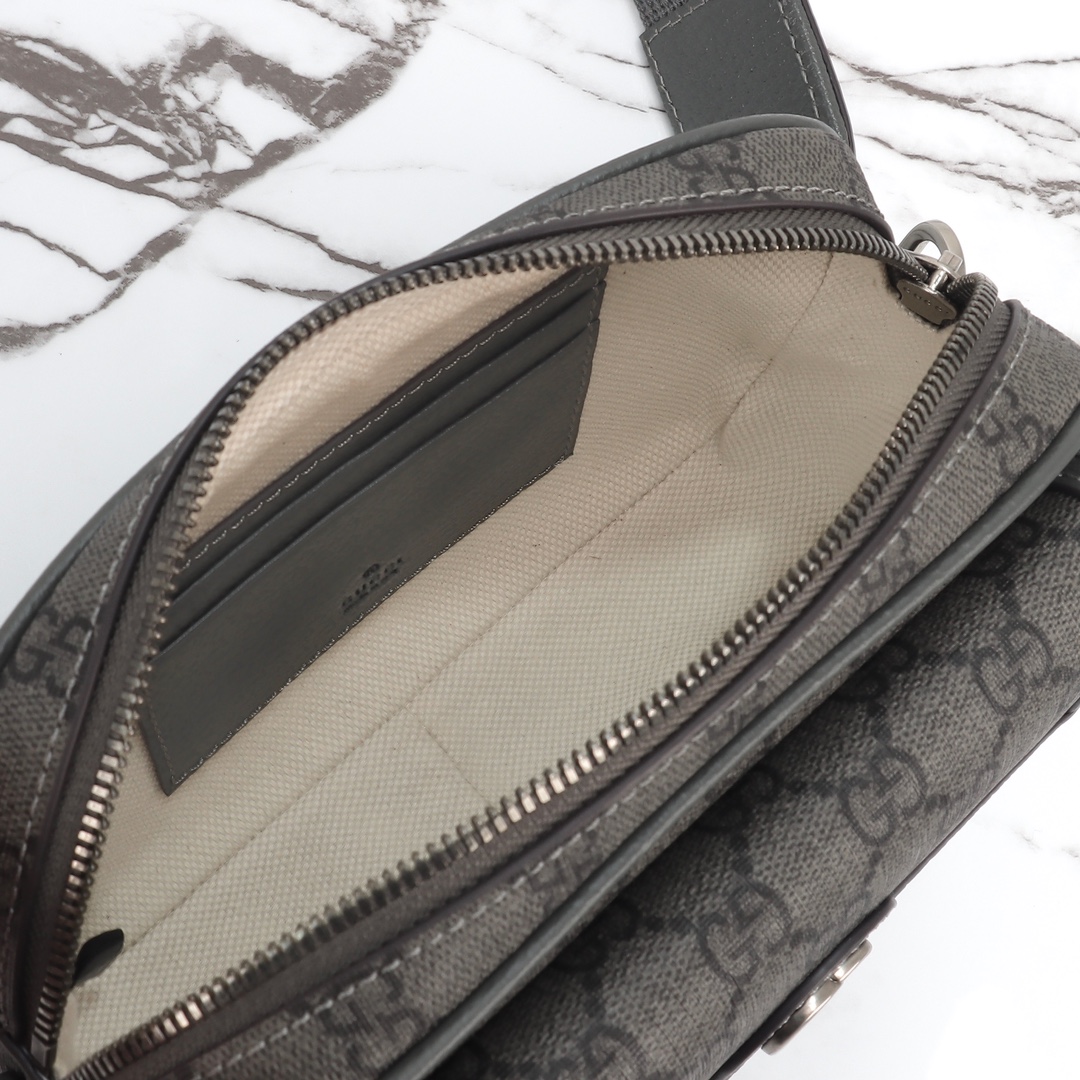 Gucci Ophidia Gg Mini Bag Grey And Black Supreme