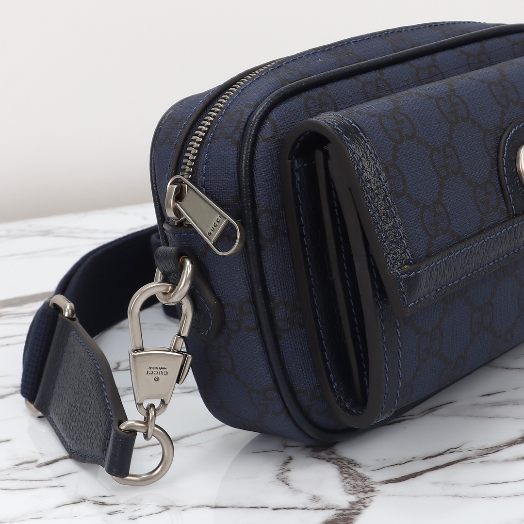 Gucci Ophidia Gg Mini Bag Blue And Dark Blue Supreme