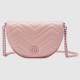 Gucci Gg Marmont Matelassé Chain Mini Bag Light Pink Leather