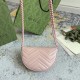 Gucci Gg Marmont Matelassé Chain Mini Bag Light Pink Leather