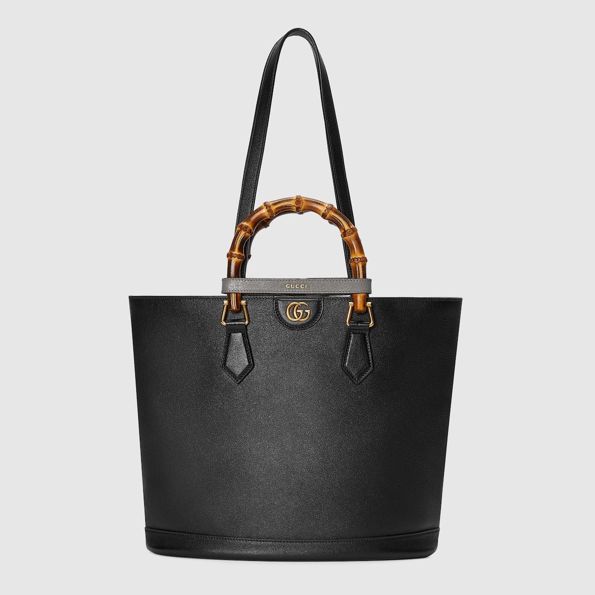 Gucci Diana Medium Tote Bag Black Leather