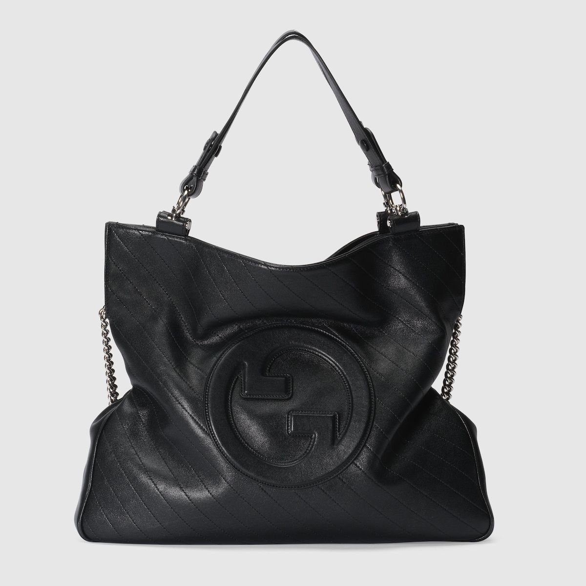 Gucci Blondie Medium Tote Bag Black Leather