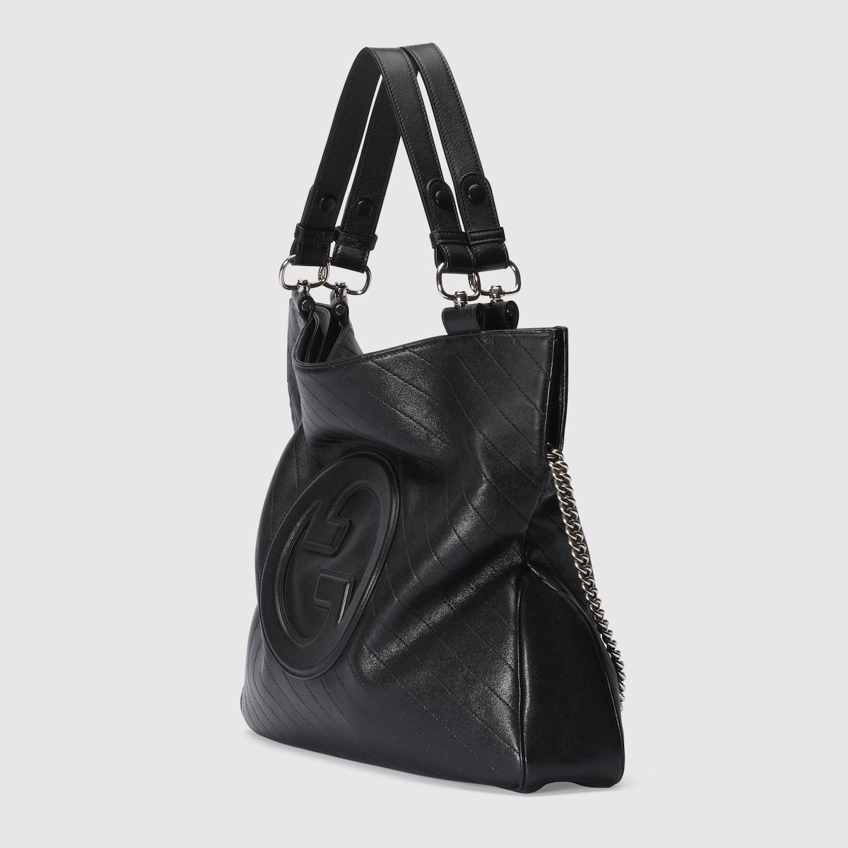 Gucci Blondie Medium Tote Bag Black Leather