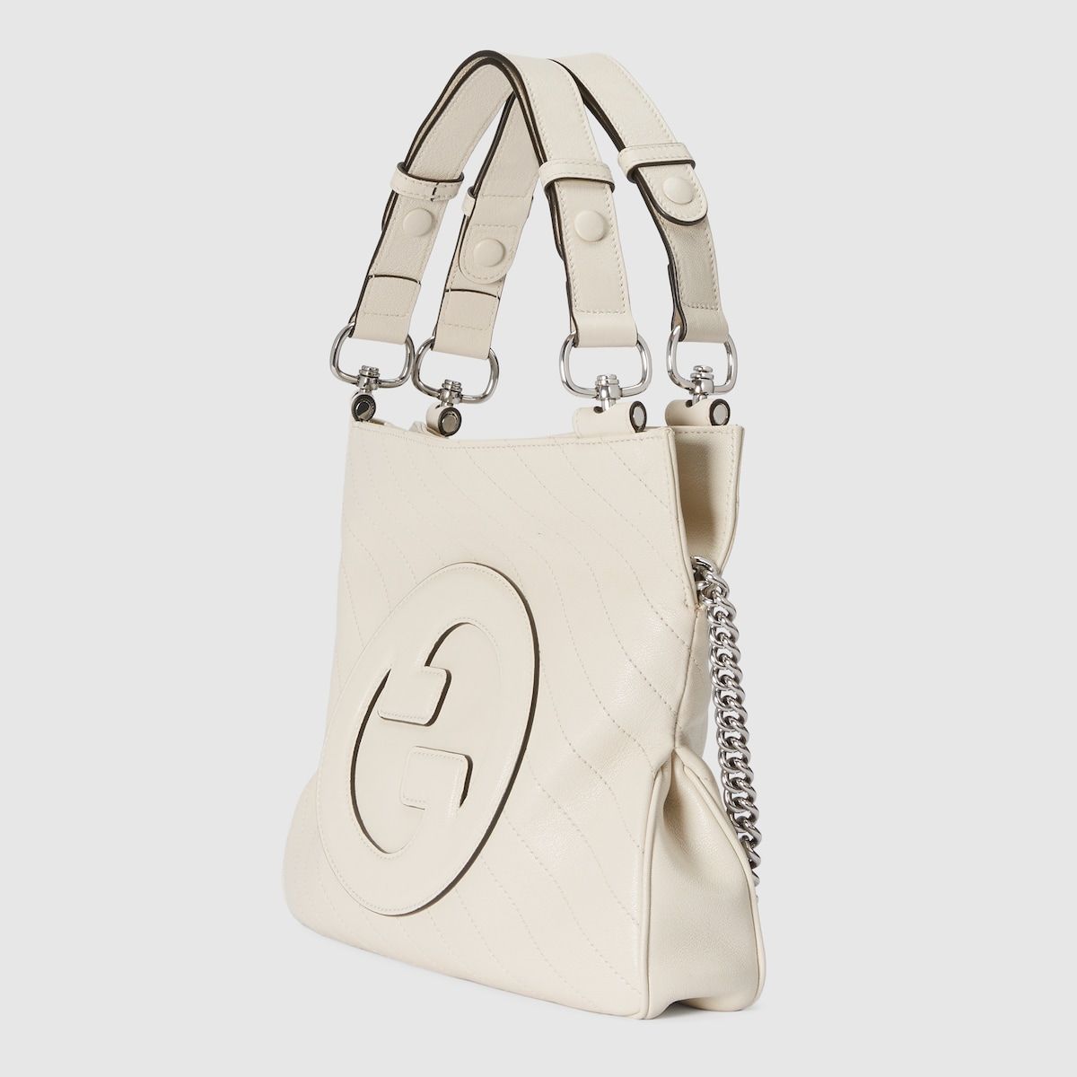 Gucci Blondie Small Tote Bag White Leather