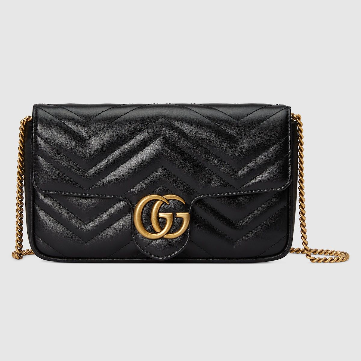 Gucci Gg Marmont Mini Bag Black Leather