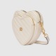 Gucci Interlocking G Mini Heart Shoulder Bag White Leather