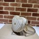 Gucci Interlocking G Mini Heart Shoulder Bag White Leather