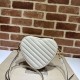 Gucci Interlocking G Mini Heart Shoulder Bag White Leather