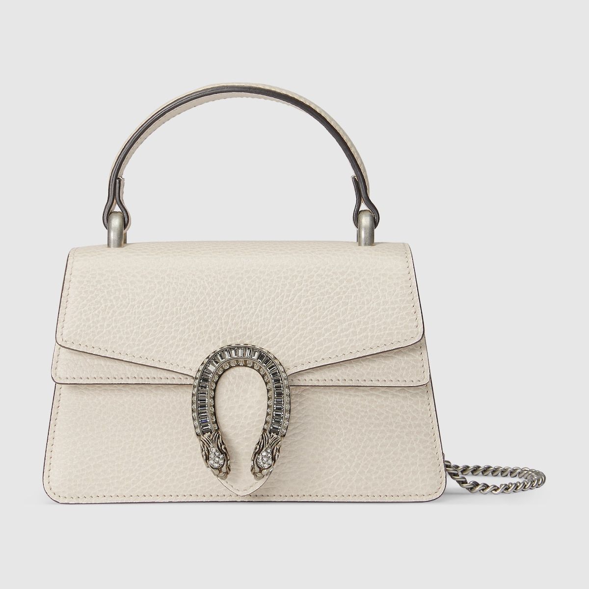 Gucci Dionysus Mini Top Handle Bag White Leather