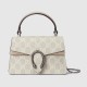 Gucci Dionysus Mini Top Handle Bag Beige And White Supreme