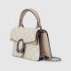 Gucci Dionysus Mini Top Handle Bag Beige And White Supreme