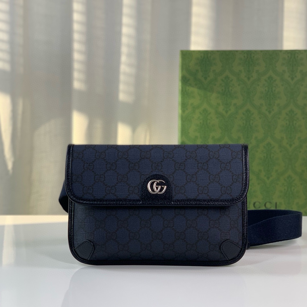 Gucci Ophidia Gg Small Belt Bag Blue And Black Supreme