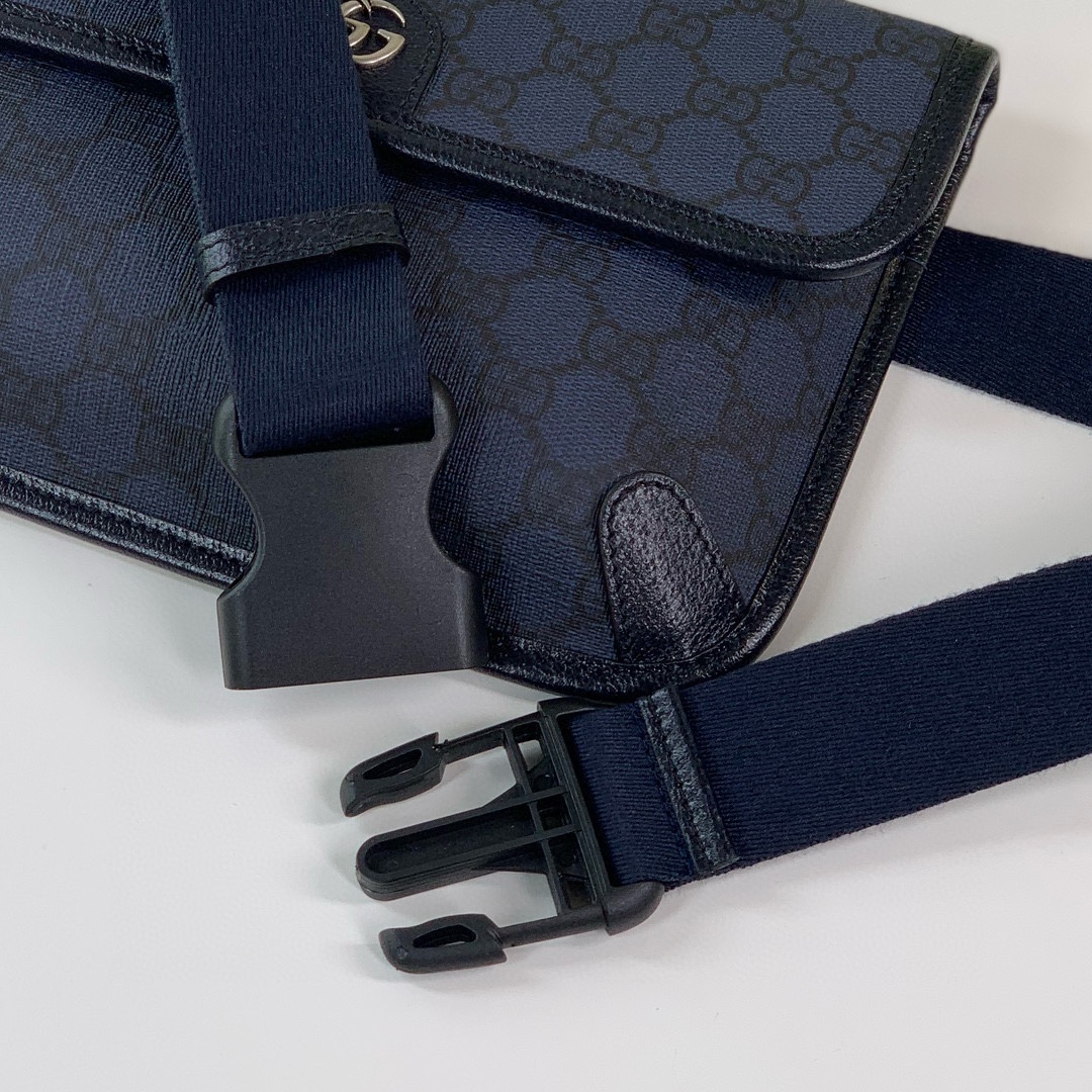 Gucci Ophidia Gg Small Belt Bag Blue And Black Supreme