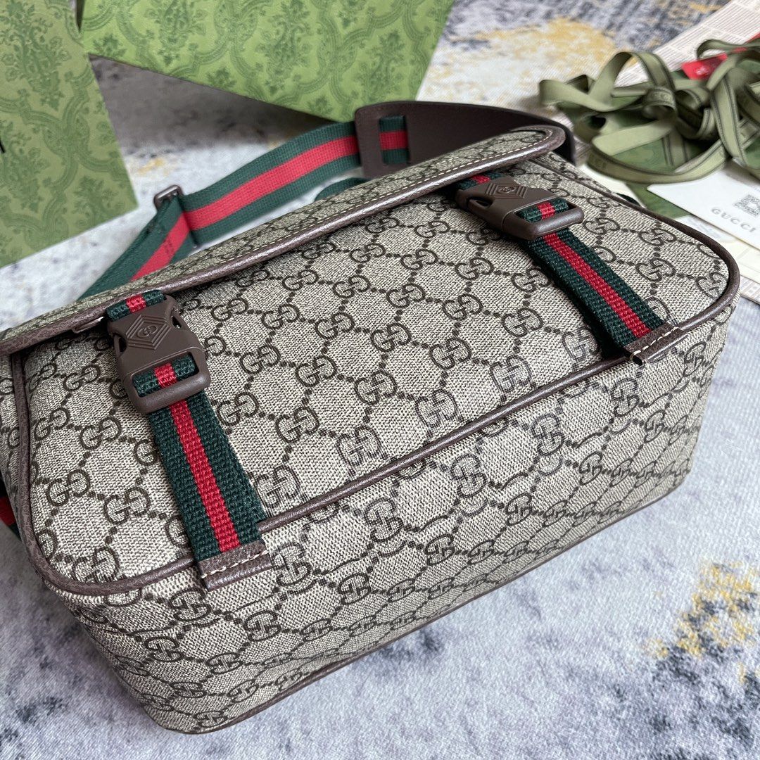 Gucci Gg Messenger Bag Beige And Ebony Gg Supreme